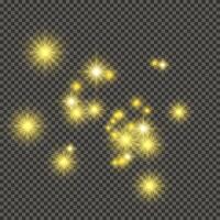 Gold backdrop with stars and dust sparkles vector