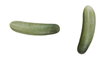 Two green cucumbers isolated png