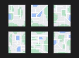 City map. Set of map illustration. vector