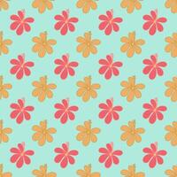 Cute hibiscus seamless pattern. Hawaii pattern. vector