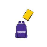 illustration of documents going into a bag vector