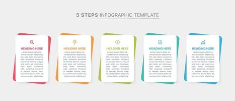 Business Infographic Design Template with 5 Data Points vector