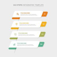 Business Infographic Design Template with 4 Bar of Options vector