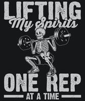 Lifting My Spirits One Rep At a Time Graphics vector