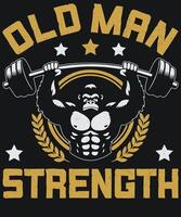 Old Man Strength, GYM Graphics vector