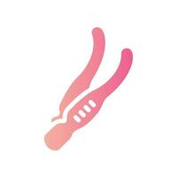 tweezers Flat Gradient Icon White Background vector