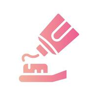 toothpaste Flat Gradient Icon White Background vector