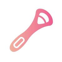tongue cleaner Flat Gradient Icon White Background vector