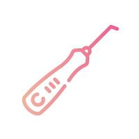 dental irrigator Line Gradient Icon White Background vector