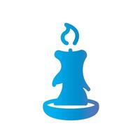 candle Flat Gradient Icon White Background vector