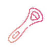 tongue cleaner Line Gradient Icon White Background vector