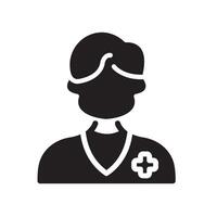 dentist Glyph Icon White Background vector