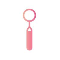 mouth mirror Flat Gradient Icon White Background vector