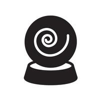magic ball Glyph Icon White Background vector