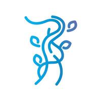 beanstalk Line Gradient Icon White Background vector