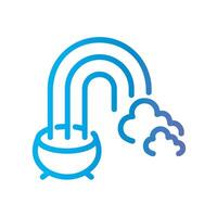 rainbow Line Gradient Icon White Background vector