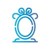 magic miror Line Gradient Icon White Background vector