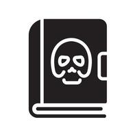 spellbook Glyph Icon White Background vector