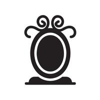 magic miror Glyph Icon White Background vector