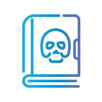 spellbook Line Gradient Icon White Background vector