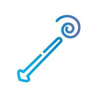 magic wand Line Gradient Icon White Background vector