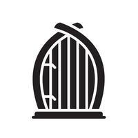 door Glyph Icon White Background vector