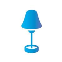 floor lamp Flat Gradient Icon White Background vector
