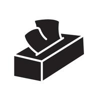tissue box Glyph Icon White Background vector