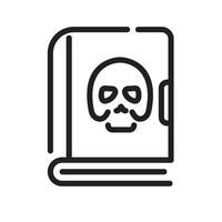 spellbook Line Icon White Background vector