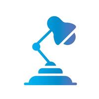 reading lamp Flat Gradient Icon White Background vector