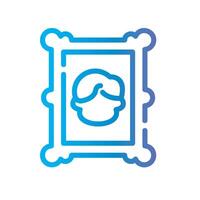 frame Line Gradient Icon White Background vector
