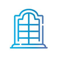 window Line Gradient Icon White Background vector