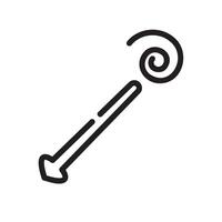 magic wand Line Icon White Background vector