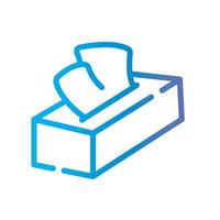 tissue box Line Gradient Icon White Background vector