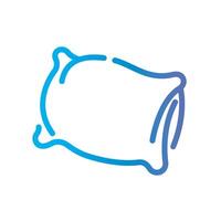 pillow Line Gradient Icon White Background vector
