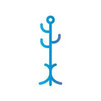 coat stand Line Gradient Icon White Background vector