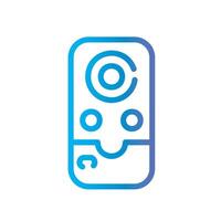 speaker Line Gradient Icon White Background vector