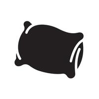 pillow Glyph Icon White Background vector