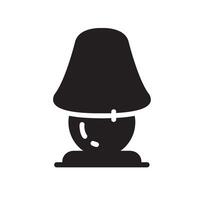 table lamp Glyph Icon White Background vector