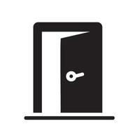 door Glyph Icon White Background vector