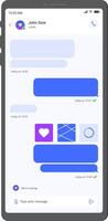 Modern smartphone displaying an ongoing chat conversation with message bubbles, timestamps, and user status indicators, highlighting real time communication vector