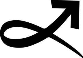 Hand drawn sagittarius zodiac sign merging with an infinity symbol, representing the eternal nature of astrological influences and the cyclical patterns of life vector