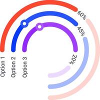 illustration of a colorful diagram representing market share, statistics dashboard chart, and infographic elements, perfect for visualizing data and trends vector