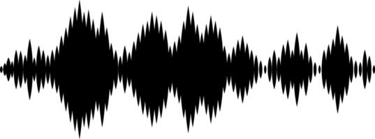 Black sound waves are visualizing digital audio signal, radio signal frequency, and music wave on white background, creating a tune equalizer set vector
