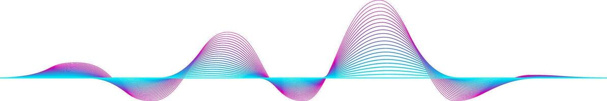 Colorful sound waves are creating a dynamic visual representation of audio signals, music waveforms, and digital studio equalizer effects, blending vibrant colors with elegant curves vector
