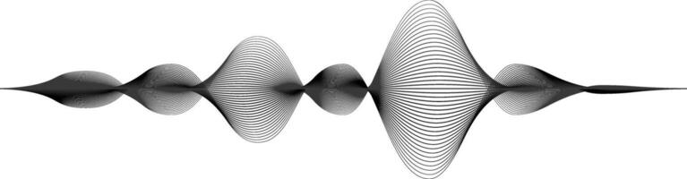 Black sound waves are visualizing radio signal frequency and digital voice, creating an abstract representation of music and tune equalizer vector