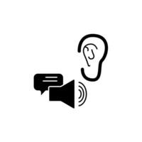 active listening concept line icon. Simple element illustration. active listening concept outline symbol design. vector