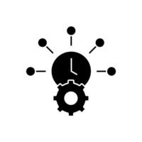 time management concept line icon. Simple element illustration. time management concept outline symbol design. vector