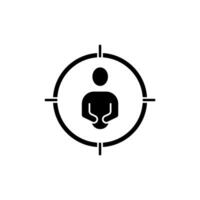 target audience concept line icon. Simple element illustration. target audience concept outline symbol design. vector