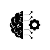 machine learning concept line icon. Simple element illustration. machine learning concept outline symbol design. vector